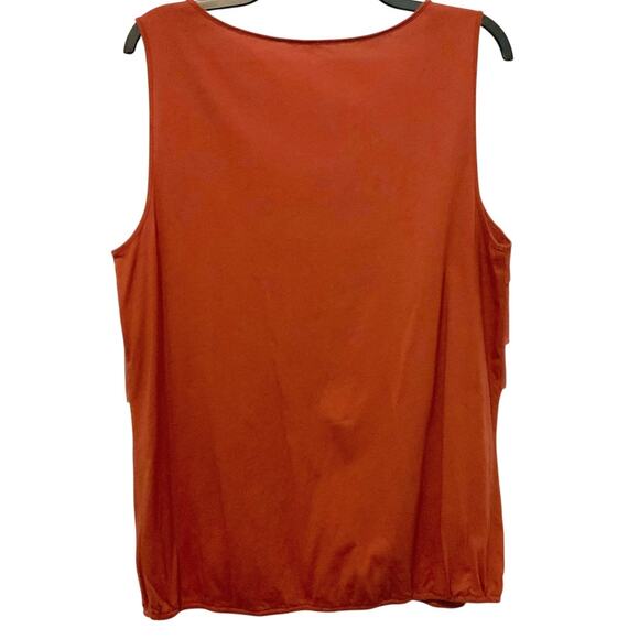 Ann Taylor Loft Layered Ruffle Tank Top Salmon XL - Picture 4 of 6